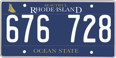 RI license plate 676728