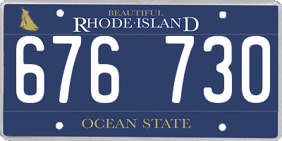 RI license plate 676730