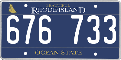 RI license plate 676733