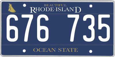 RI license plate 676735