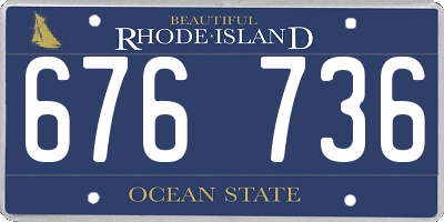 RI license plate 676736