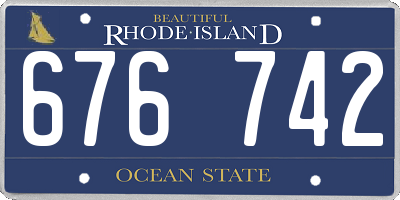 RI license plate 676742