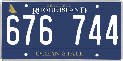 RI license plate 676744