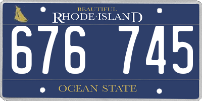 RI license plate 676745