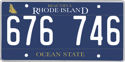 RI license plate 676746
