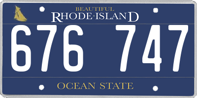 RI license plate 676747