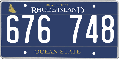 RI license plate 676748