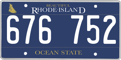 RI license plate 676752
