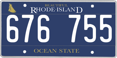 RI license plate 676755