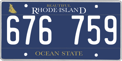 RI license plate 676759
