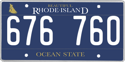 RI license plate 676760