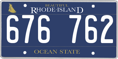 RI license plate 676762