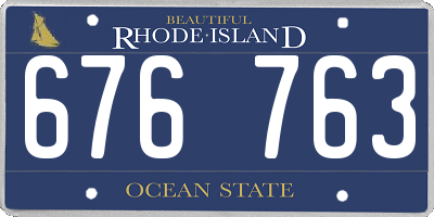 RI license plate 676763