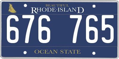 RI license plate 676765