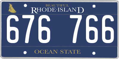 RI license plate 676766