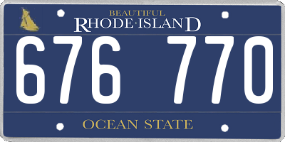 RI license plate 676770