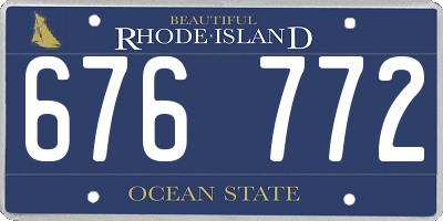 RI license plate 676772