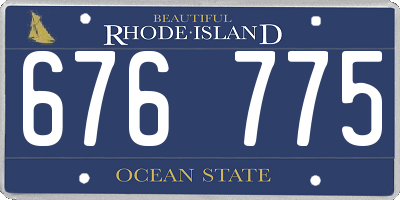 RI license plate 676775