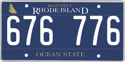 RI license plate 676776