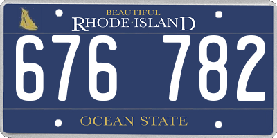RI license plate 676782