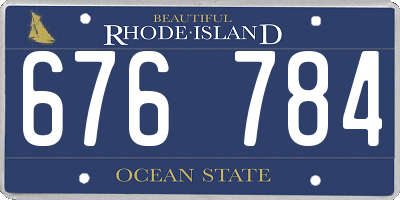 RI license plate 676784