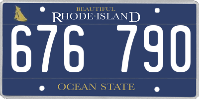 RI license plate 676790
