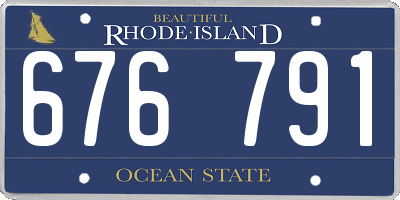 RI license plate 676791