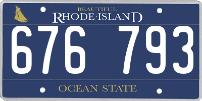 RI license plate 676793