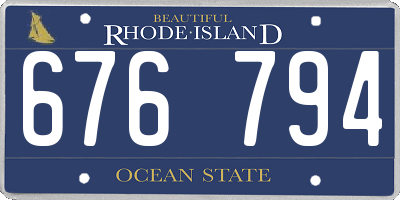 RI license plate 676794