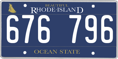 RI license plate 676796