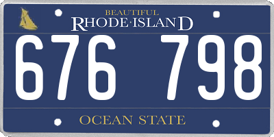 RI license plate 676798