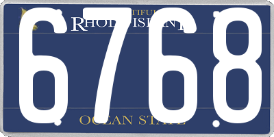 RI license plate 6768