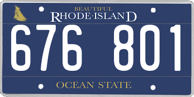 RI license plate 676801