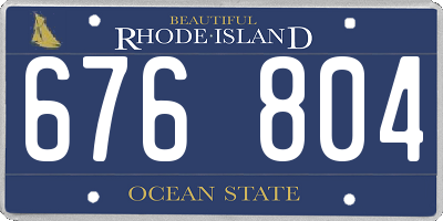 RI license plate 676804