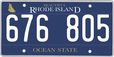 RI license plate 676805