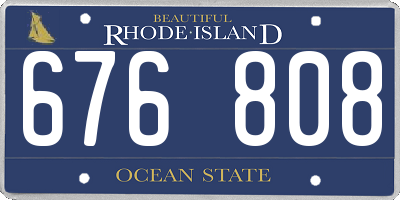 RI license plate 676808
