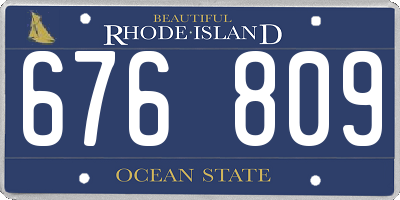 RI license plate 676809