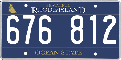 RI license plate 676812
