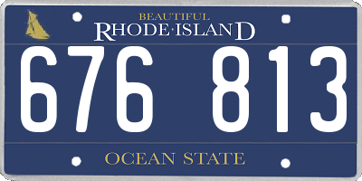 RI license plate 676813