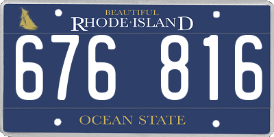 RI license plate 676816