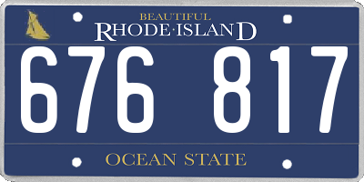 RI license plate 676817