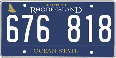 RI license plate 676818