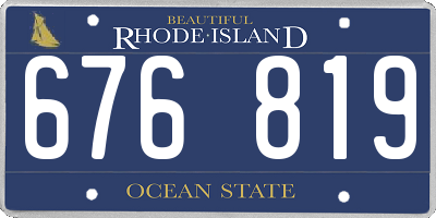 RI license plate 676819