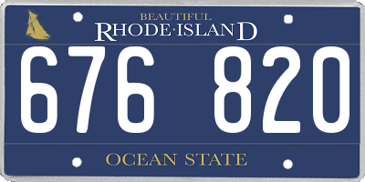 RI license plate 676820