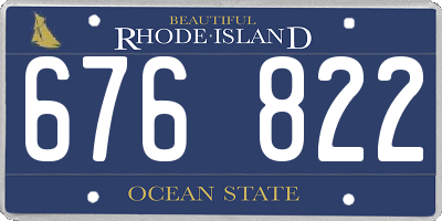 RI license plate 676822