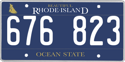 RI license plate 676823