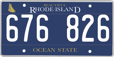 RI license plate 676826