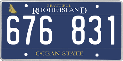 RI license plate 676831