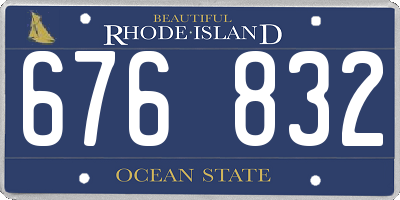 RI license plate 676832