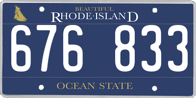 RI license plate 676833